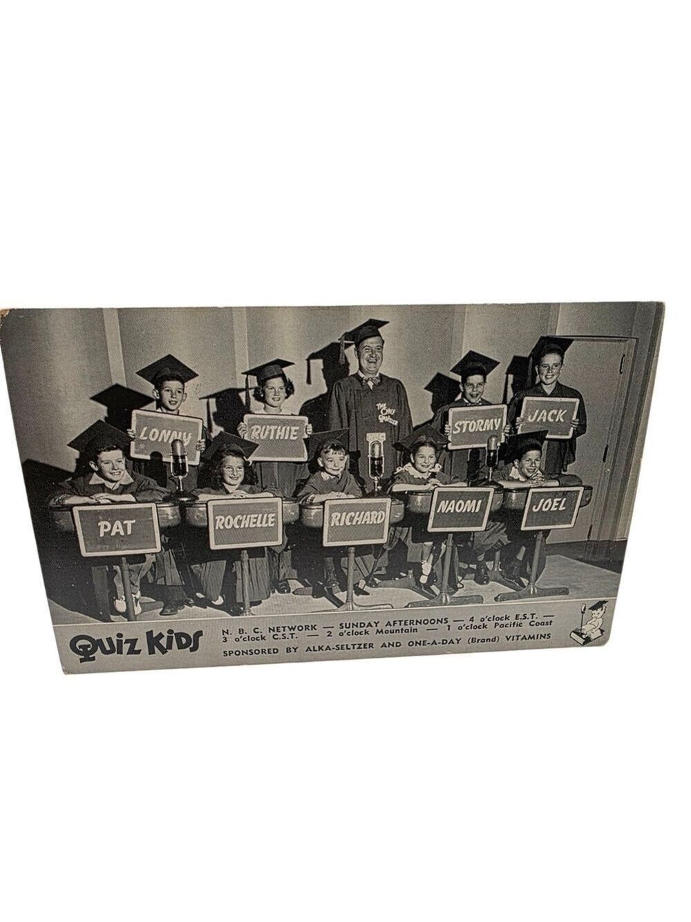 Vintage Quiz Kids NBC Network Postcard Question Submission